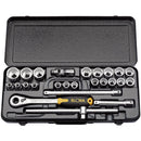 Elora Metric Socket Set, 1/2" Sq Dr (25 Piece)
