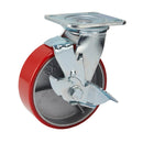 Draper Ind.Pu Cast.Plate/Bk-160mm Dia - 65530