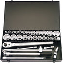 Metric and Imperial Socket Set, 3/4" Sq Dr (31 Piece)