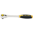 Elora Fine Tooth Quick Release Soft Grip Reversible Ratchet, 1/2" Sq Dr, 270mm