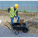 Metal Tray Contractors Wheelbarrow, 85L