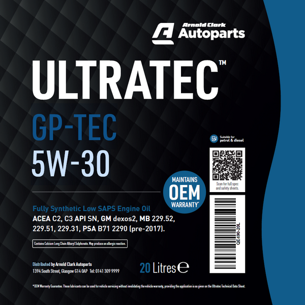 Ultratec GP-TEC 5W-30 20 Litre - E490-20L