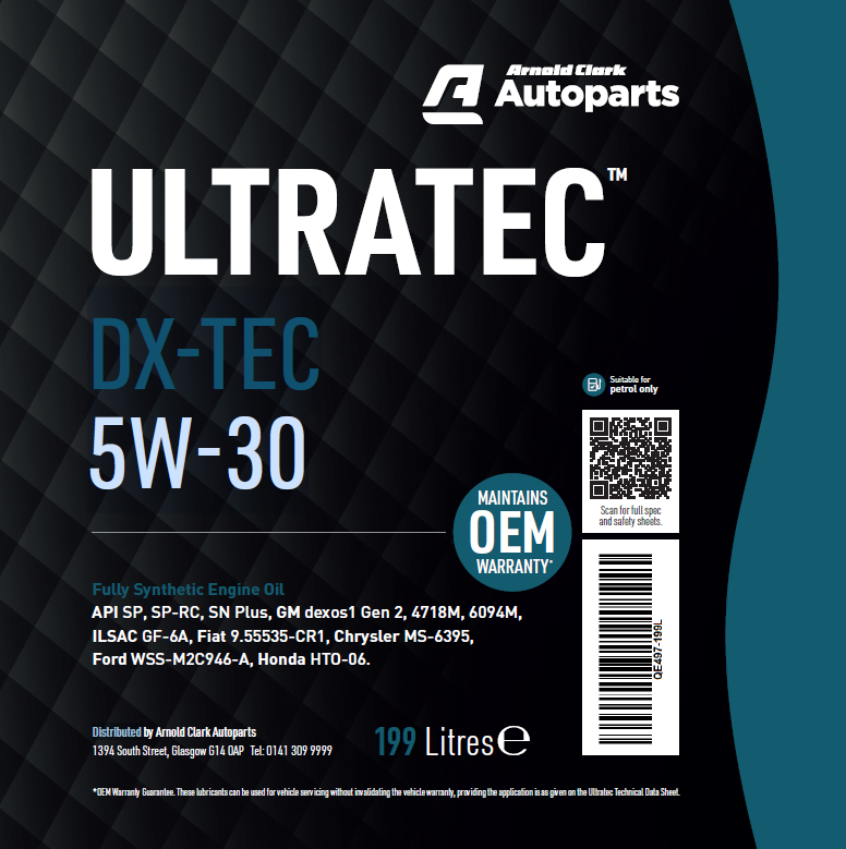 Ultratec DX-TEC 5W-30 199 Litre Barrel - E497-199L