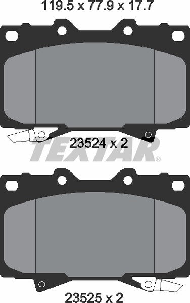 Textar Brake Pad Set - 2352402