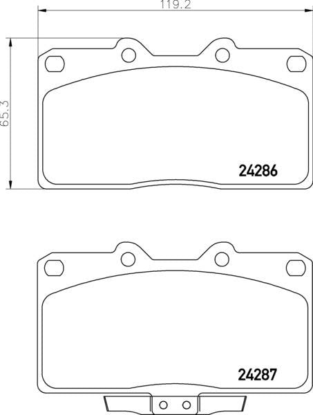 Mintex Brake Pad Set fits -Mitsubishi MDB2583 (also fits other vehicles)