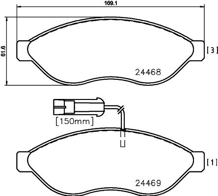 Citroen Brake Pad Set - PAD2846