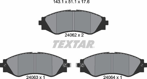 Textar Brake Pad Set - 2406201