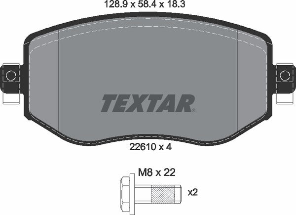 Textar Brake Pad Set - 2261001