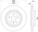 Mintex Brake Discs fits -Tesla V380:5 MDC2940C (also fits other vehicles)