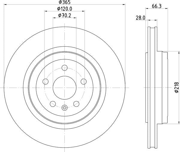 Mintex Brake Discs fits -Tesla V380:5 MDC2940C (also fits other vehicles)