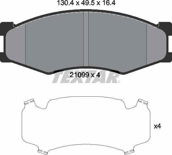 Textar Brake Pad Set - 2109901