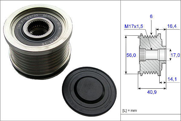 INA Alternator Freewheel Clutch - Part No - 535021310