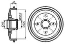 Bosch Brake Drum (Single) Db222 - 0986477151