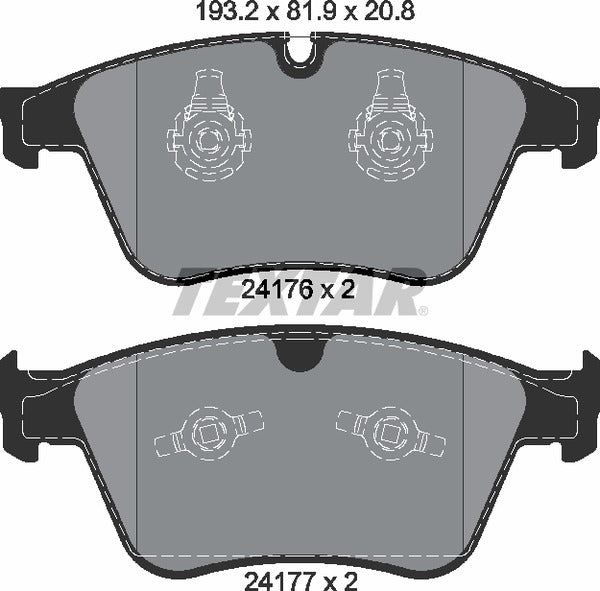 Textar Brake Pad Set - 2417601