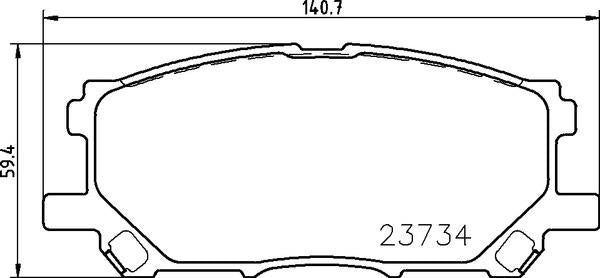 Lexus Toyota Brake Pad Set - Padtech PAD2578