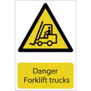 Draper Danger Forklift Trucks Sign - 72360