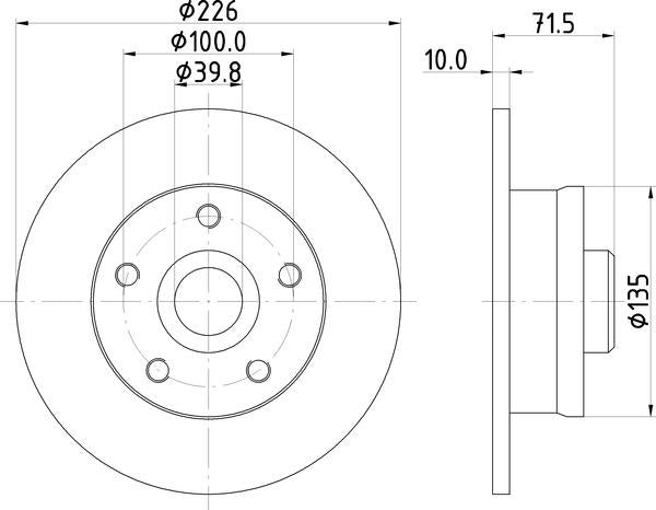 Mintex Brake Discs fits -Seat VW S247:4 MDC787 (also fits other vehicles)