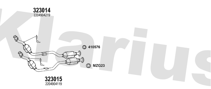 Klarius 323014 - Catalyst Type Approved Withpip  - Fits Mercedes CL500 5.0i