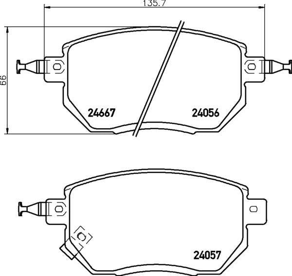 Mintex Brake Pad Set fits -Infiniti Nissan MDB2387 (also fits other vehicles)
