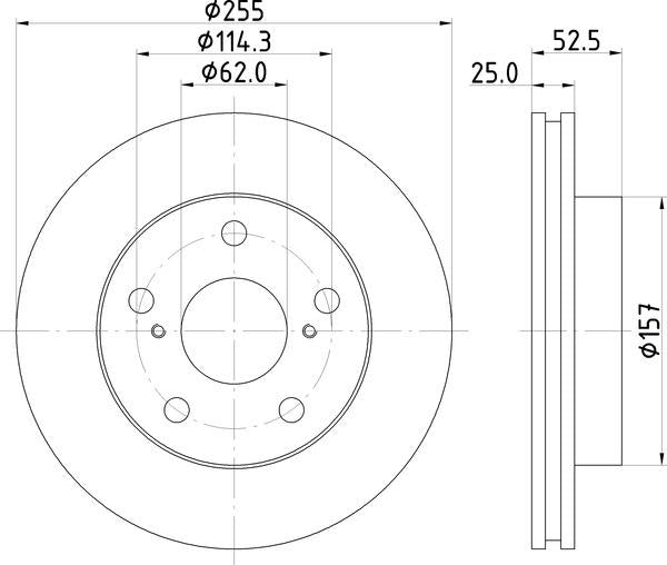 Mintex Brake Discs fits -Toyota V280:5 MDC903 (also fits other vehicles)