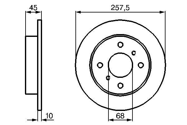 Bosch Brake Disc Pair Part No - 0986478564