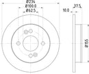 Mintex Brake Discs fits -Hyundai Kia V300:5 MDC1726 (also fits other vehicles)