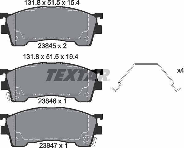 Textar Brake Pad Set - 2384504