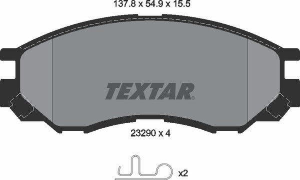 Textar Brake Pad Set - 2329002