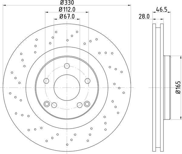 Mintex Brake Discs fits -MercedesBenz S300:5 MDC2301 (also fits other vehicles)
