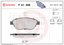 Brembo Brake Pad Set - P61068