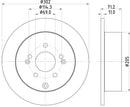 Mintex Brake Discs fits -Hyundai S278:5 MDC2012 (also fits other vehicles)