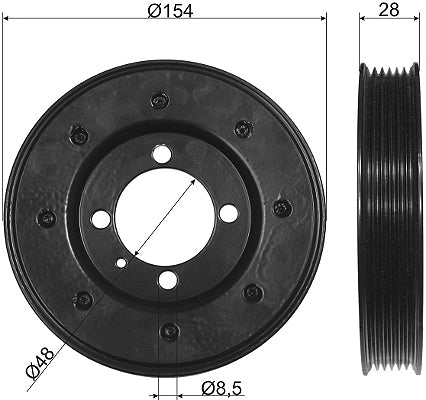 INA Belt Pulley Crankshaft Part No - 544008110