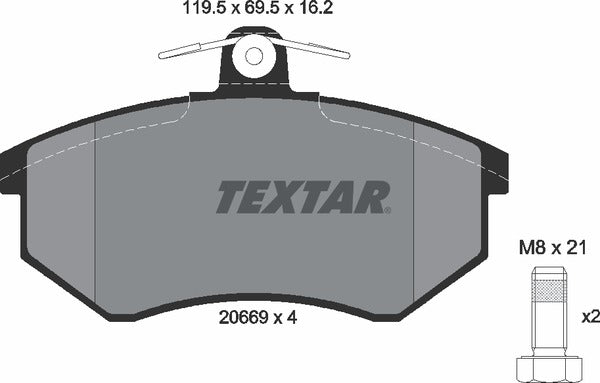 Textar Brake Pad Set - 2066904
