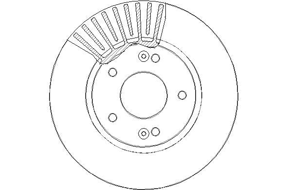 Disctech Brake Disc - Fits Hyundai, Peugeot - ABD2617 - Front Axle