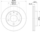 Mintex Brake Discs fits -Eunos Ford Usa Mazda V256:4 MDC666 (also fits other vehicles)