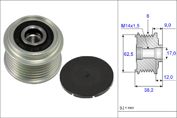 INA Alternator Freewheel Clutch - Part No - 535021910