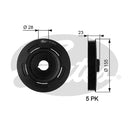 Gates DriveAlign Torsional Vibration Damper - TVD1023