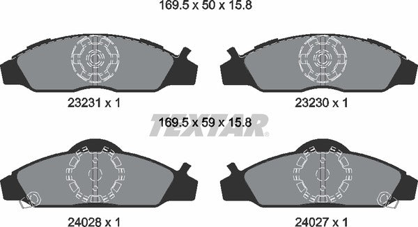Textar Brake Pad Set - 2323101