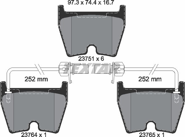 Textar Brake Pad Set - 2375101