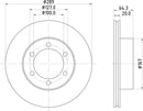 Mintex Brake Discs fits -Toyota VW V279:5 MDC891 (also fits other vehicles)