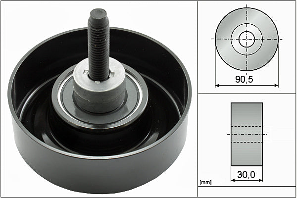 INA Deflection/Guide Pulley - V-Ribbed Belt - Part No - 532040530