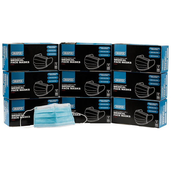 Draper Single Use Medical Face Masks – Bulk Buy (50 Piece)