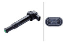HELLA 5DA 358 168-151 Ignition Coil - 14V - 3-pin connector - Bolted