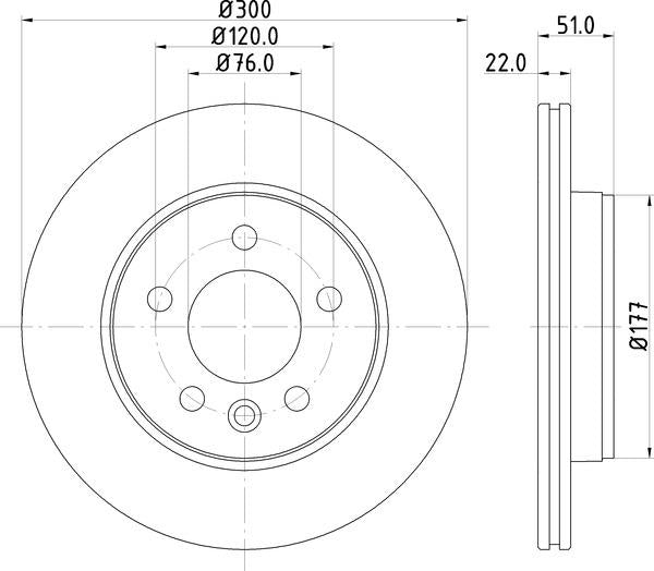Mintex Brake Discs fits -Man VW V330:5 MDC2770C (also fits other vehicles)