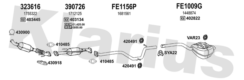 Klarius 323616 - Catalyst Type Approved Withpip  - Fits Ford Galaxy 2.0TDCi