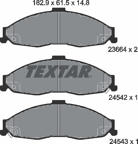 Textar Brake Pad Set - 2366401