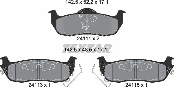 Textar Brake Pad Set - 2411102