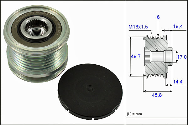 INA Alternator Freewheel Clutch - Part No - 535016810