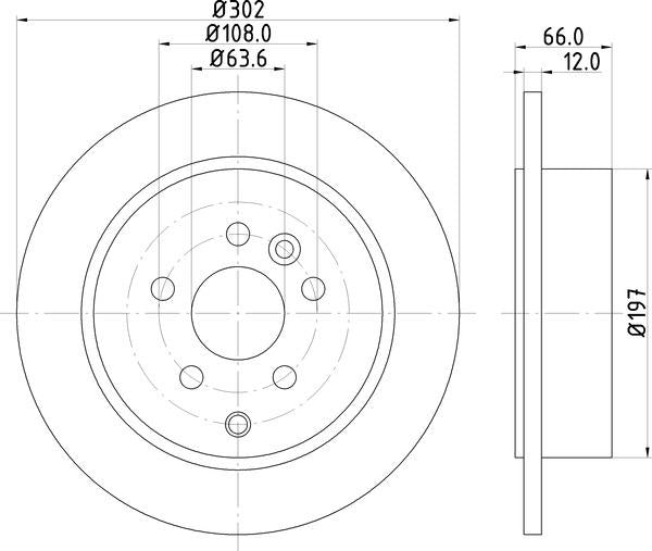 Mintex Brake Discs fits -Land Rover S260:5 MDC1830 (also fits other vehicles)