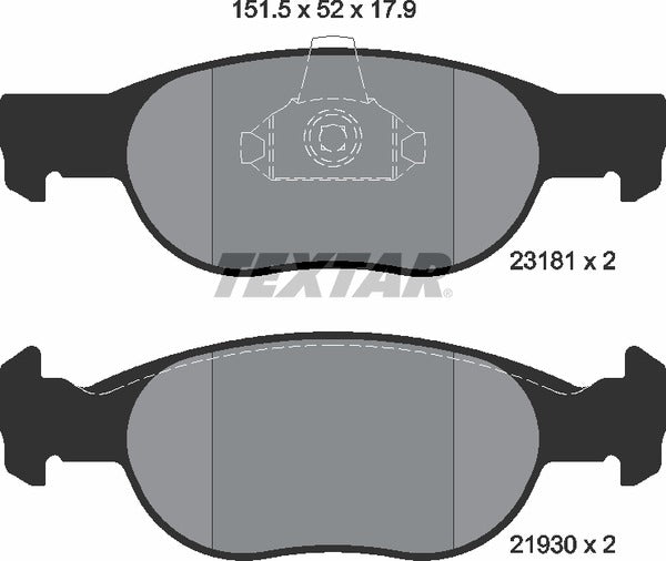 Textar Brake Pad Set - 2318101
